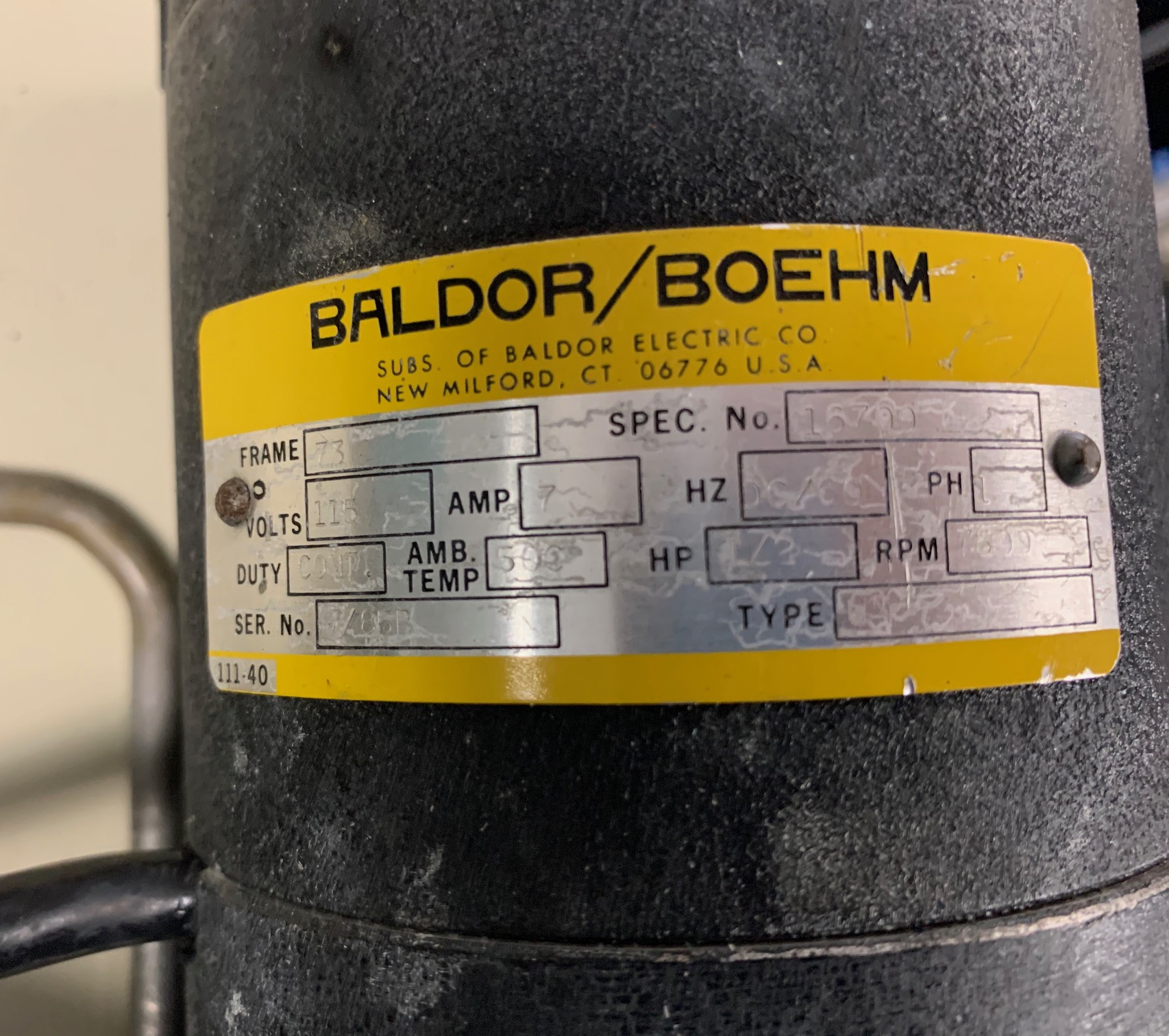 BALDOR/BOEHM Mixer with Shaft